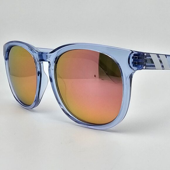 Blenders Pacific Grace Crystal Blue Frame Polarized Pink Mirror Lens Sunglasses - Picture 1 of 15
